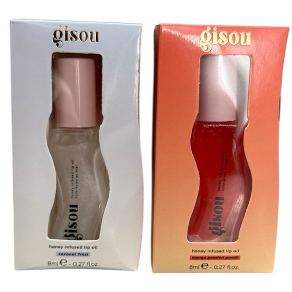 NIB Gisou Honey Infused Lip Duo Set Coconut Frost and Mango Passion Punch - Picture 1 of 5